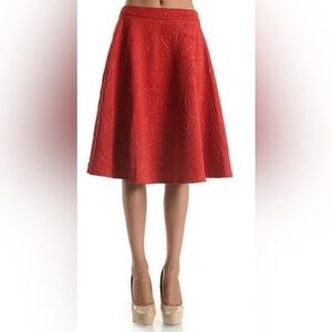 Red Filigree A-Line Skirt by Sweet Sinammon Los Angeles large